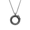 Simple Retro Circle Dragon Pendant Necklace Motorcycle Party Punk Articulated Snake Snake Necklace Party Men Women Gift Jewelry