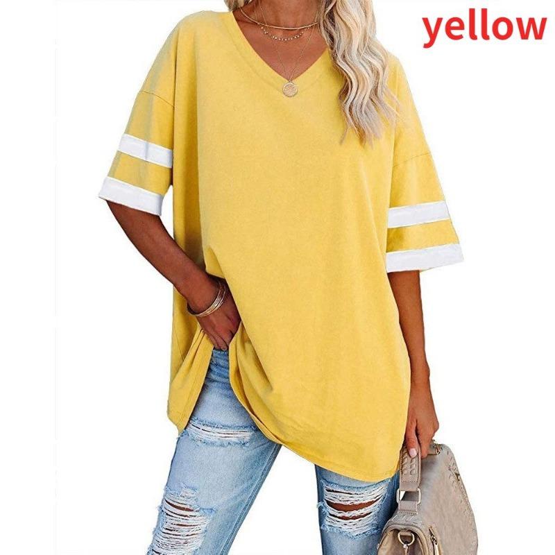 Women's Striped T-Shirt V-Neck T-Shirt Half Sleeve Comfort Top