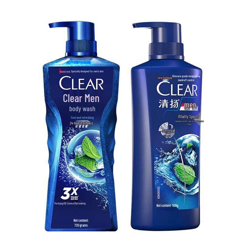 

Clear & Fresh Dynamic Sport Mint Shampoo & Shower Gel Set