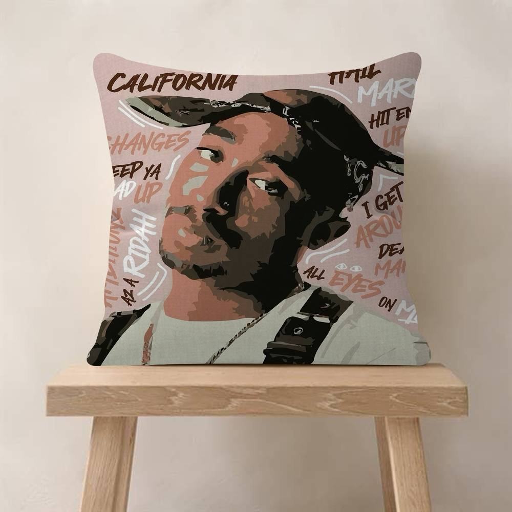 PC Tupac SShakur Pillow Cover Sofa Cushion Cover Home Room Decoration Children Gift