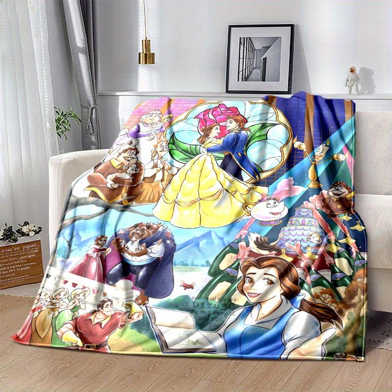 1pc Beauty and the Beast Blanket Home Decor, Couch Throw Blanket, Outdoor, Gift for Her, Flannel Throw, Bedroom, Living Room, Travel