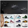 6 Stück Transparenter Acryl Schuh-Ausstellungsständer Schwebende Regale Wandmontierter Sneaker-Aufbewahrungs-Organizer Heimdekorations-Regalhalter