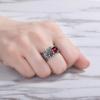 Personality Retro Silver Plated Six Word Truth Ring Gold for Toad Stamper Heart Sutra Ring Men Women Wealth Lucky Jewelr