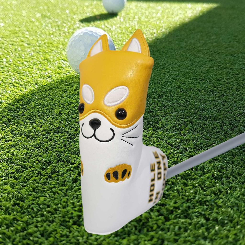 PU Leather Golf Putter Head Cover Non-Slip Club Headcover Sleeves, Blade