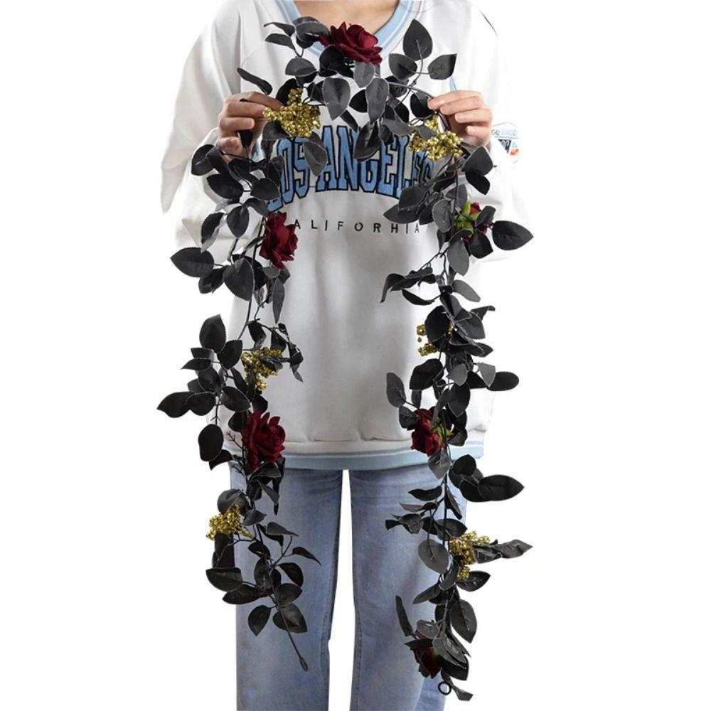 175cm Artificial Hanging Vine Garland Plastic Artificial Rose Vines  Christmas Ceiling