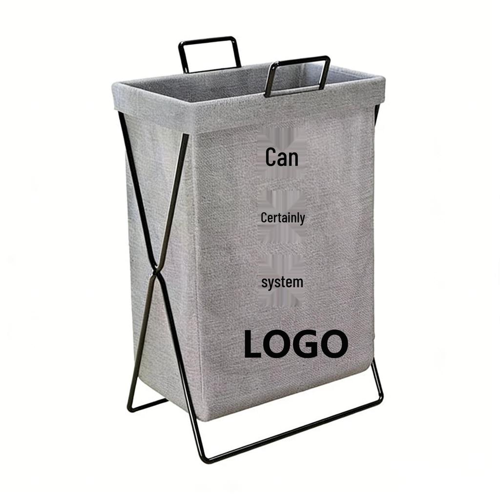 Foldable Fabric Laundry Hamper with Iron Frame
