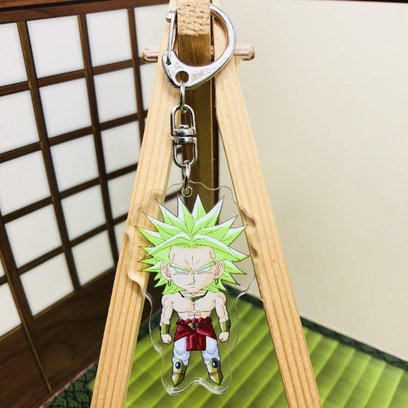 Anime  Z Keychain Acrylic Pendant, Son Goku Trunks Buu Piccolo Key Ring, Cartoon Cosplay Bag Purse Accessories Gift