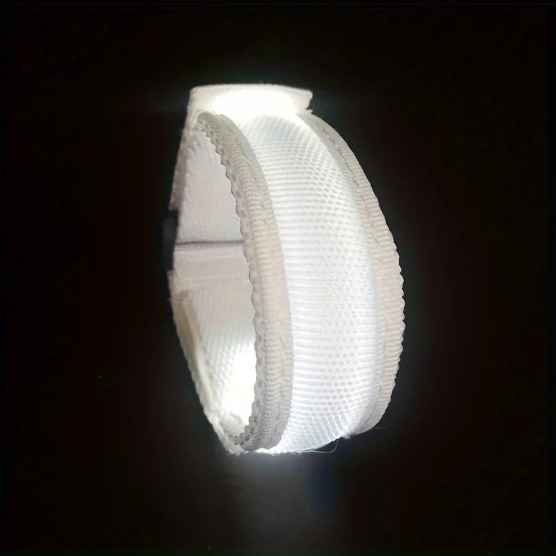 1PC Glowing Bracelets LED Luminous Arm With LED Reflective Bracelet Adjustable Running Armband For Runners Joggers