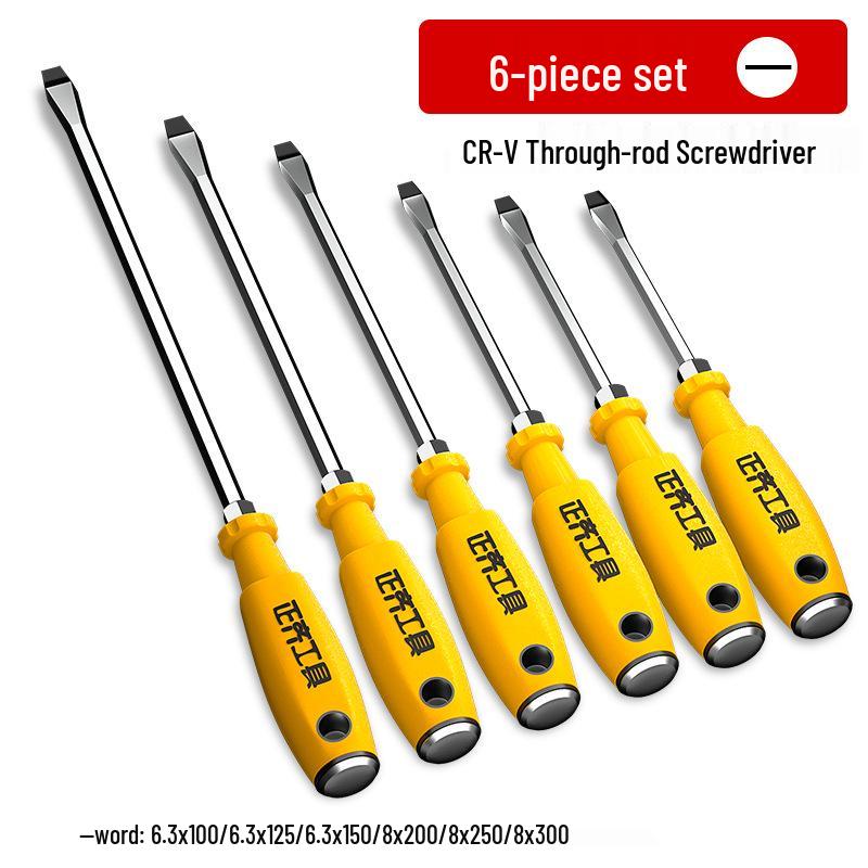 Magnetischer Schraubendreher-Satz mit Kreuz- und Schlitzkopf - Industriell, Schlagfest, Superhart