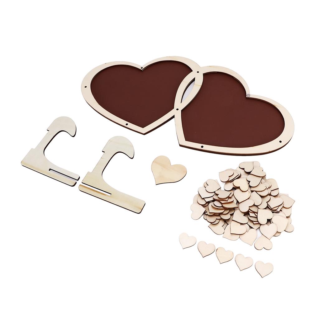 Gästebuch Herzform Holz Rustikal Eleganter Stil Attraktive Dekorative Hochzeitsartikel für