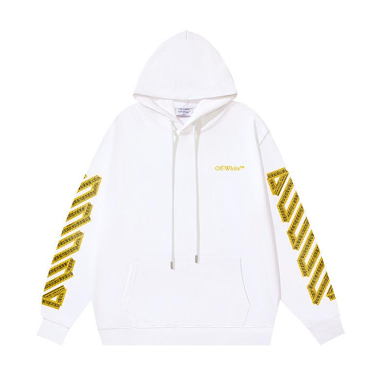 1243 Off-White 2025 Autumn/Winter New Tape Measure Arrow Ruler Tape Printed Hoodie Men's and Women's Hoodie