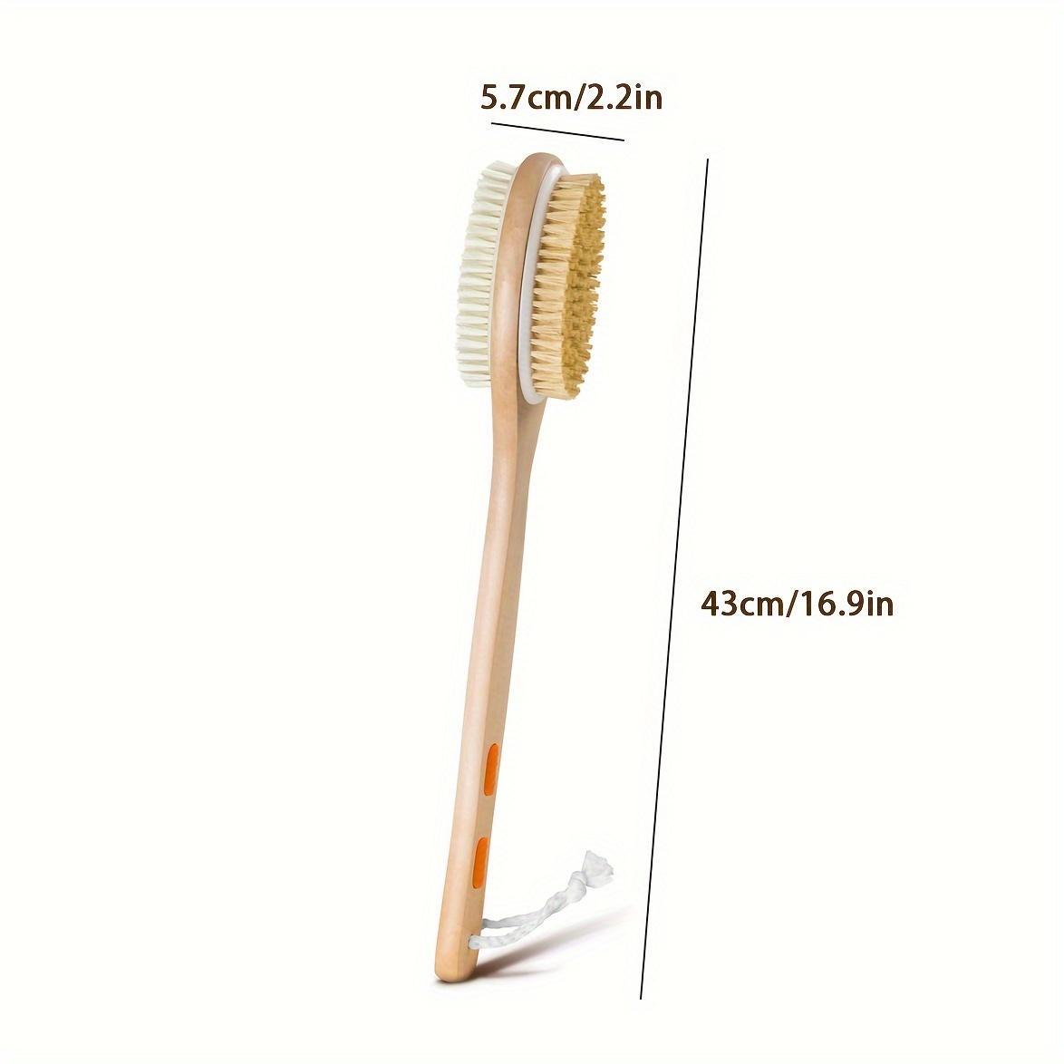 

Exfoliating Back Scrubber & Massage Shower Brush for Lazy Skin Care, Natural Wooden Body Scrub Tool 200g