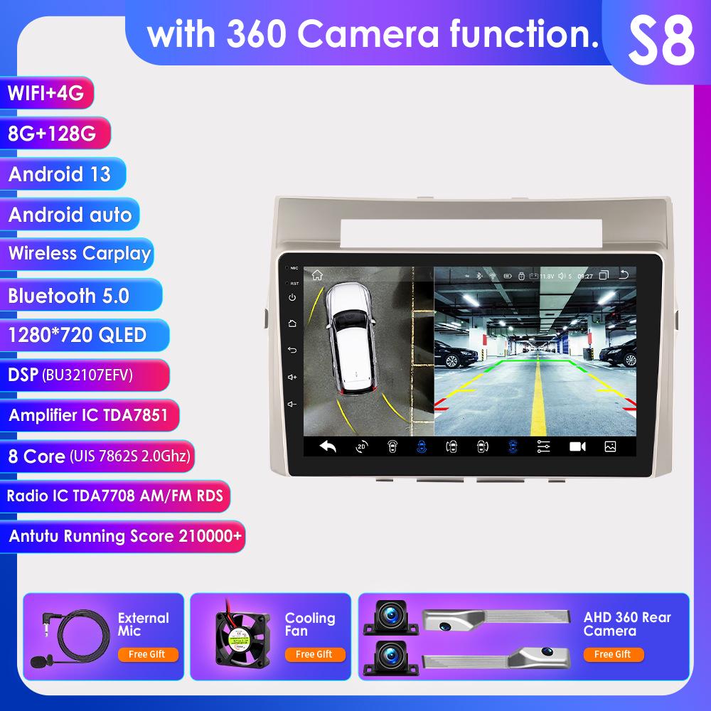 Android Large Screen Car Navigation & Reversing System for 04-09 Corolla Verso AR10