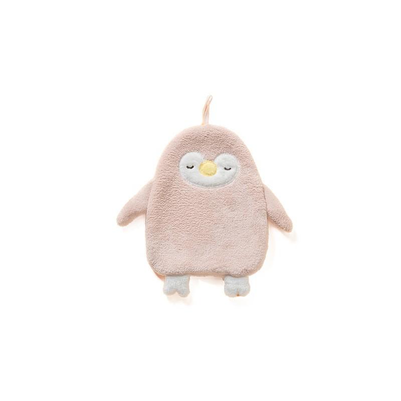 Cute Penguin Hanging Towel Coral Fleece Hand Drying Kitchen Bathroom Decorative Washable Microfiber