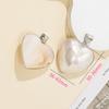 Shell Heart Pendant Necklace With Beaded Edge Handmade Jewelry For Women