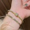 Starry Sky Women's Titanium Steel Bracelet - Non-Fading, Versatile, Full Diamond Stainless Steel, High-End Silver Fashion Accessory