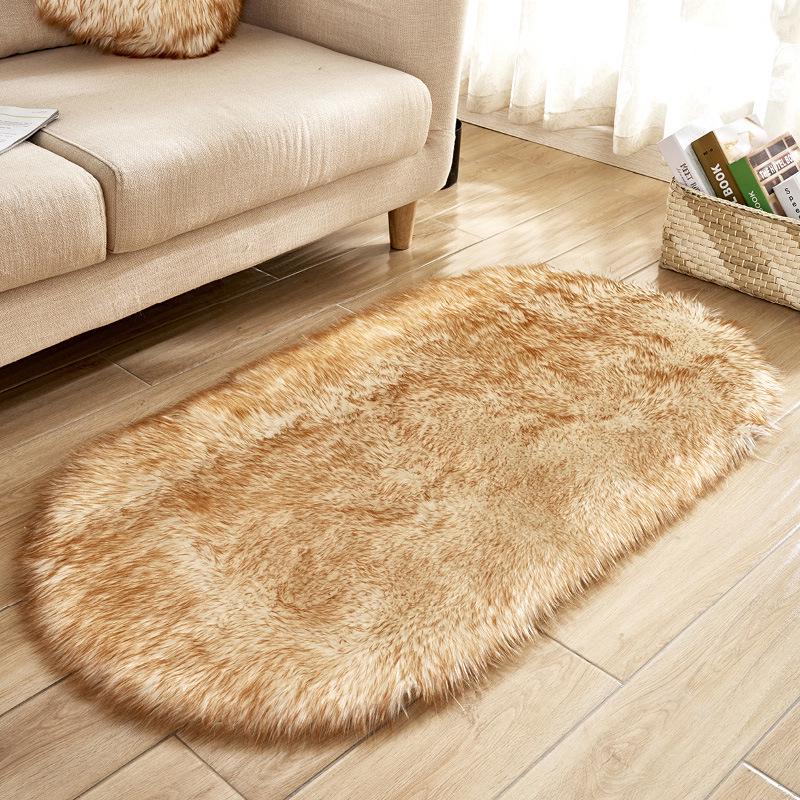 European Style Non-Slip Imitation Wool Carpet - Dirt-Resistant Living Room Sofa Floor Mat