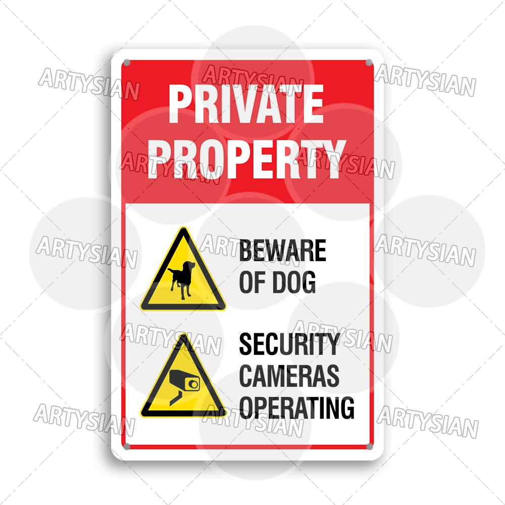 No Dogs Allowed Metal Sign Beware of Dog Private Property Warning Plaque Alert Dog-Free Zone Security Keep Dogs On Lead