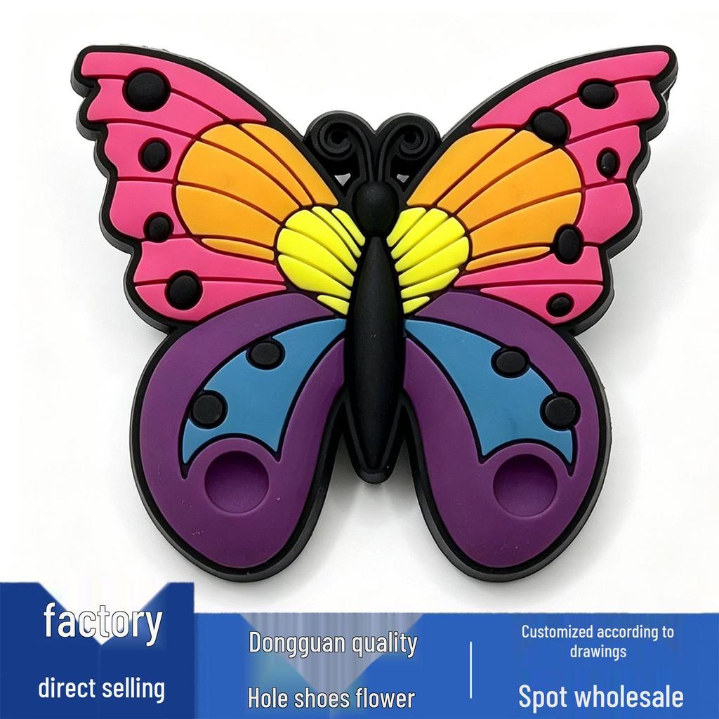 Butterfly Series Crocs Flower Charms: Cute, Versatile PVC Shoe Decorations