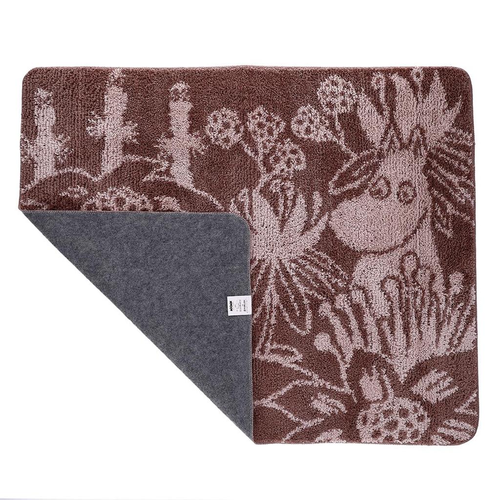 Marushin Small Rug, Moomin Nuance Flower Design, Cute Character Rug with Non-Slip Backing, Fluffy and Stylish, Non-Slip, 1455044000