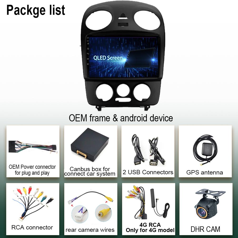 2Din Carplay Android 14 For Volkswagen Beetle A4 2002 - 2011 GPS Navigation Car Radio Multimedia Player Autoradio Head Unit Wifi