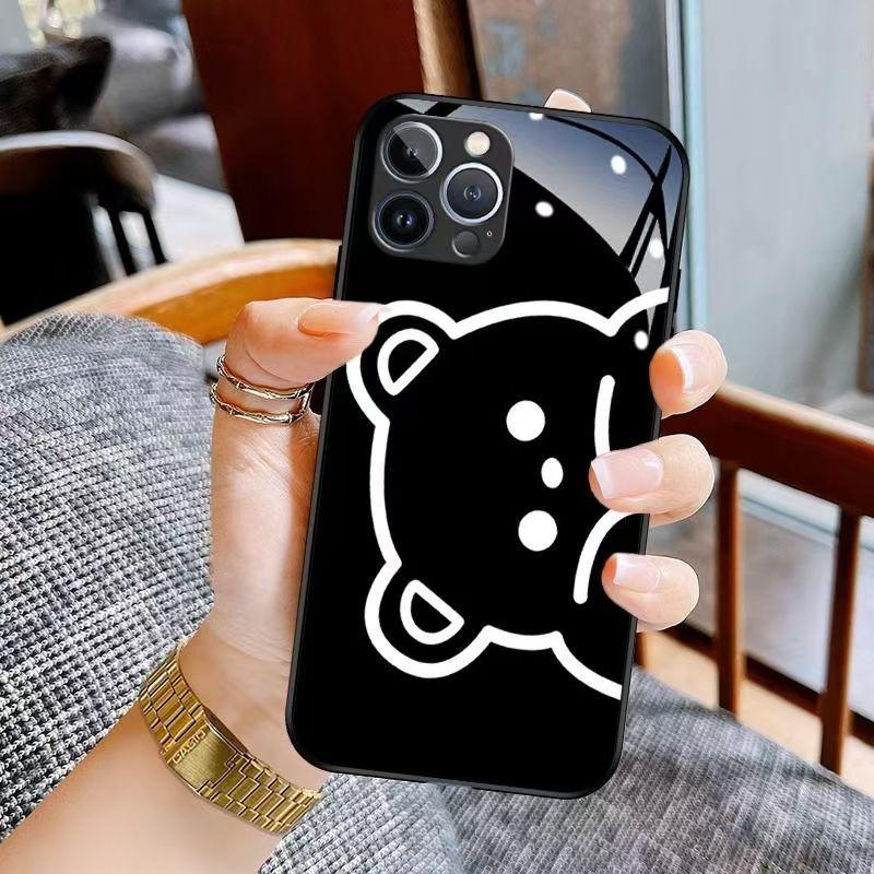 

Soft Lovely Phone For Iphone Max 6s 13 X Pro 6 12 11 7 Plus Mini 14 8 XR XS Silicon TPU Straight Silicone Soft Case Cover iPhone 7 чорний