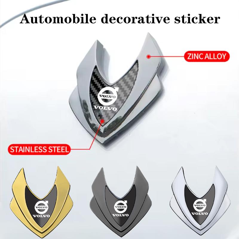 3D Metal Car Side Fender Trunk Body Emblem Badge Sticker for Volvo XC60 S90 XC90 S60 XC40 V60 V90 S40 Volvo EX30 C40 Accessories
