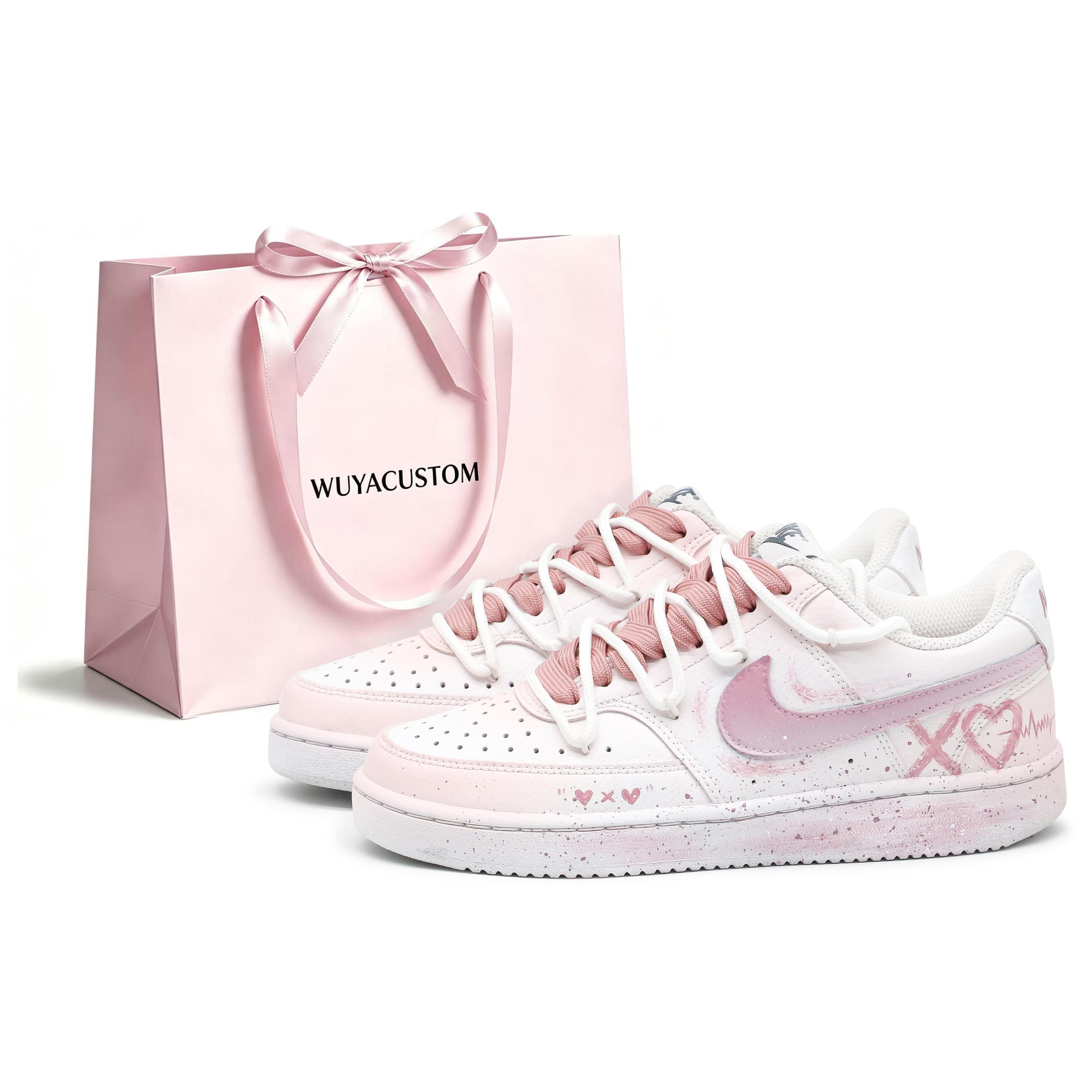 

Nike Court Vision 1 Skateboard Shoes Women s Low Top Pink/White DH3158-101(Team1279-S-BOX) 38.5