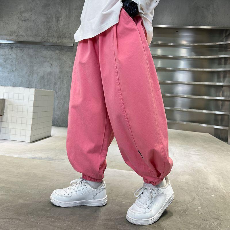 Boys' and Girls' Pants Children's Casual Pants Trendy Casual Spring and Autumn Loose Lantern Pants Trendy