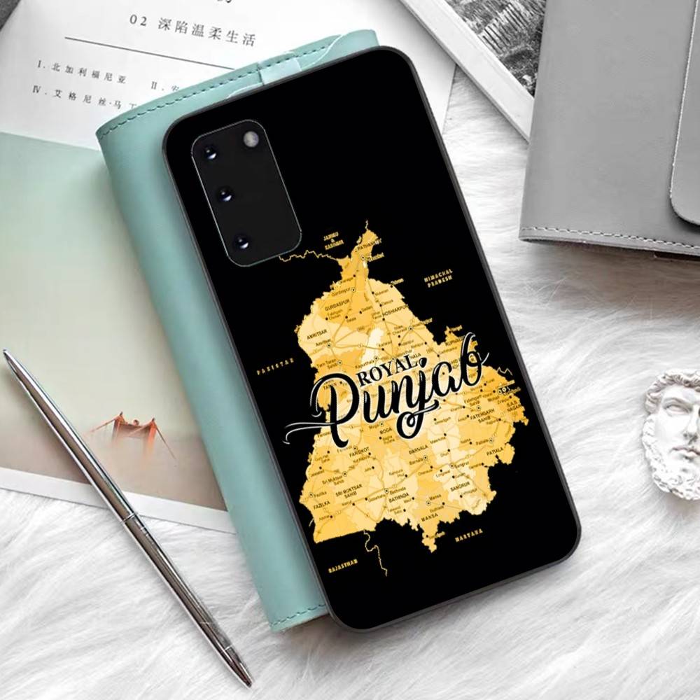 P-Punjab Map Phone Case Silicone PC+TPU For Samsung S10 20 30 22 23 24 Plus Lite Ultra Cover Samsung S10