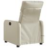 Electric Massage Chair Cream Faux Leather