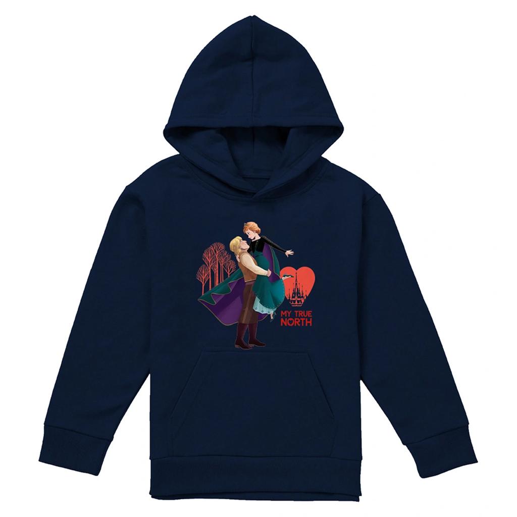 Frozen Childrens/Kids My True North Anna Kristoff Valentine`s Day Pullover Hoodie