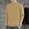Men's Solid-color Casual High-neck Fitted Long-sleeved T-shirt, Men's Fleece Warm Base Layer Top