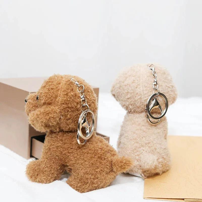 Cute Teddy Plush Keychain Small Pendant Backpack Hangings Stuffed Animals Holiday Birthday Gifts