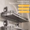 1 Pack Bathroom Organizer with Hooks Wall Mounted Aluminum Bathroom Shelves Rustproof Wall Mount Shower Caddy for Small Spaces
