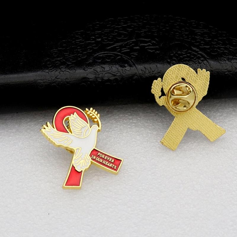 Peace Symbol Brooch Badge Pin With Ribbon Detail Shape Ideal For Weddings Business Meetings Everyday Wear