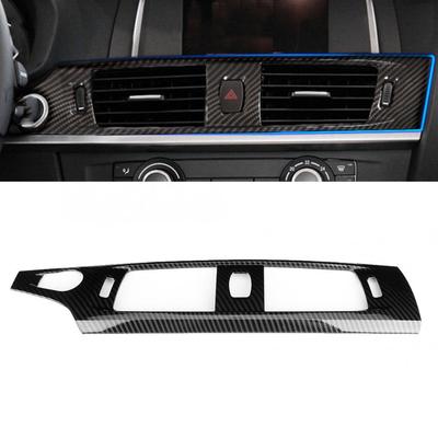 Left-Hand Drive Carbon Fiber Style Center Console AC Air Outlet Vent Cover Trim Fit for BMW X3 F25 2011-2017 Car