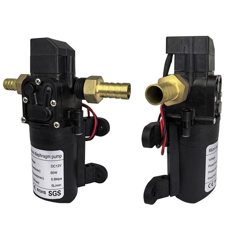 High Pressure Diaphragm Pump Mini Electric Self-priming Pump Water Washing Machine Pesticide Spraying,DC12V 120PSI 60W 5L/Min