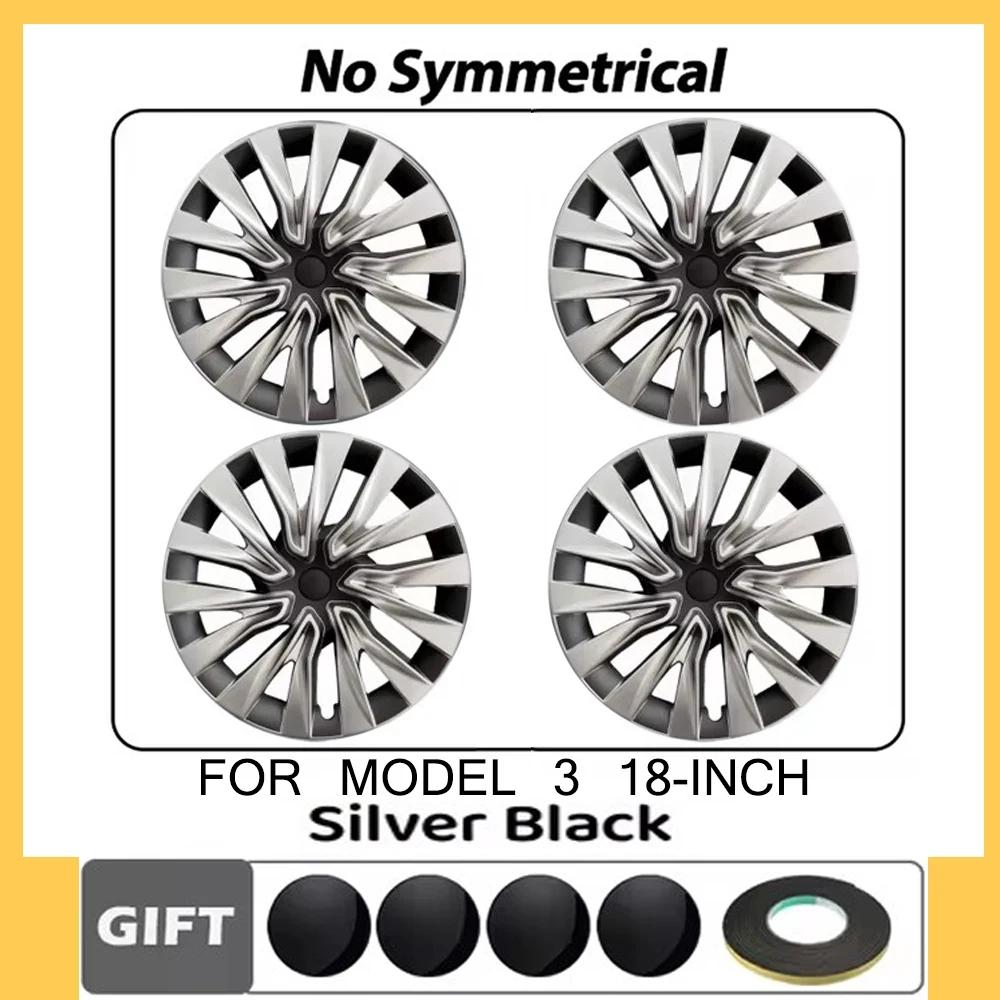 4PCS For Tesla Model 3 Highland 2025-2025 New 18 Inch Blade Replacement Wheel Hub Cover Automotive Hub Cover Full Wheel Cover