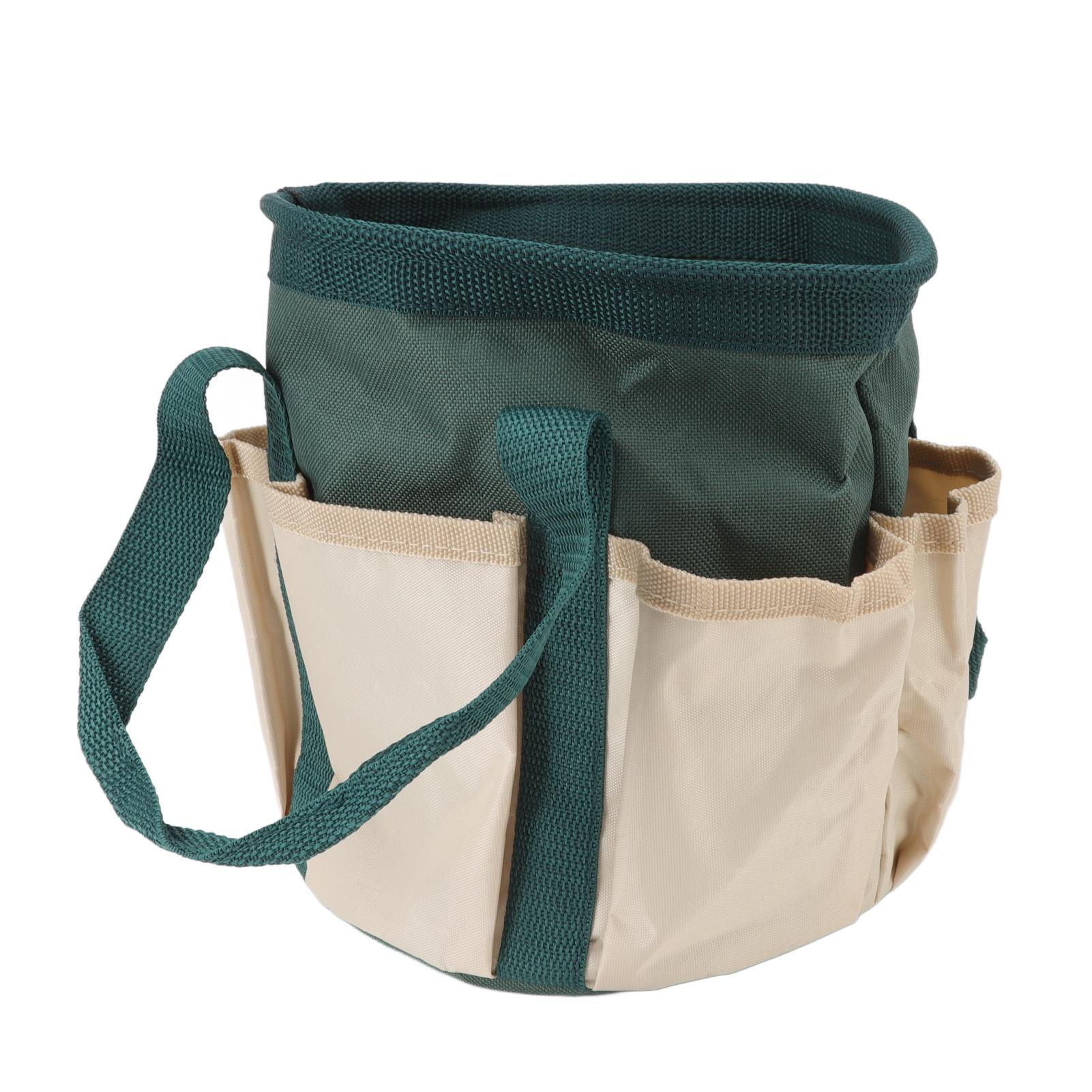 

Круглая сумка для садовых инструментов 6 карманов ткань Оксфорд сумка для хранения садового инструмента для мужчин женщин садовников зеленая с кремовым цветом