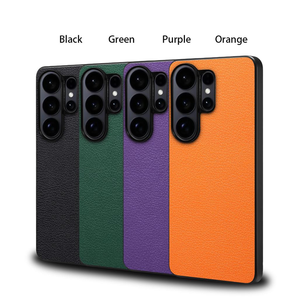 EUCAGR For Samsung Galaxy S26 Ultra PU Leather Phone Back Case Cover for Samsung Galaxy S26/S26 Plus Shockproof Bumper Coque