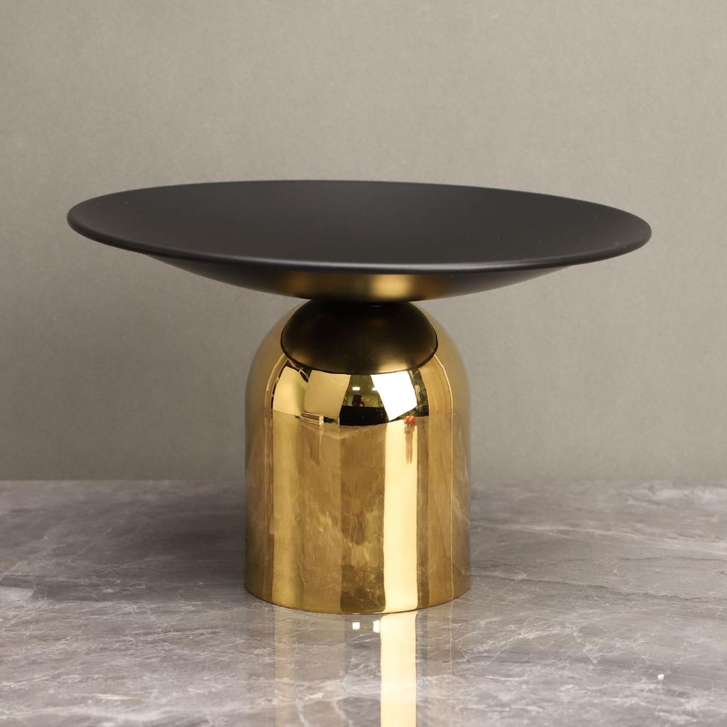 Candy tray Metal Mushroom Fruit Plate Tabletop Decor Figurines Golden Tray Desktop Storage Container Home Decor Accessories