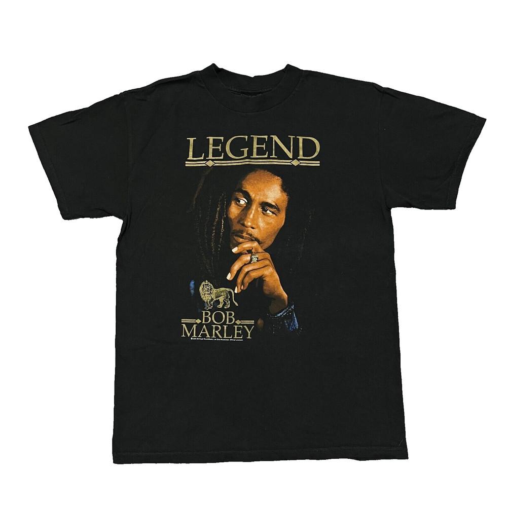Vintage Bob Marley Shirt Black Concert Band Tee Reggae Rap Tee Zion Rootswear Unisex T-Shirt S