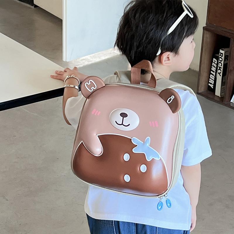 Adorable Cartoon Bear Kids Backpack For Boys And Girls With Breathable Oxford Fabric Design