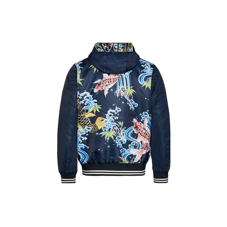 Evisu Small M Embroidered Colorful Koi Fish Hoodie Jacket Men jackets 1EAHTM9JK721XX