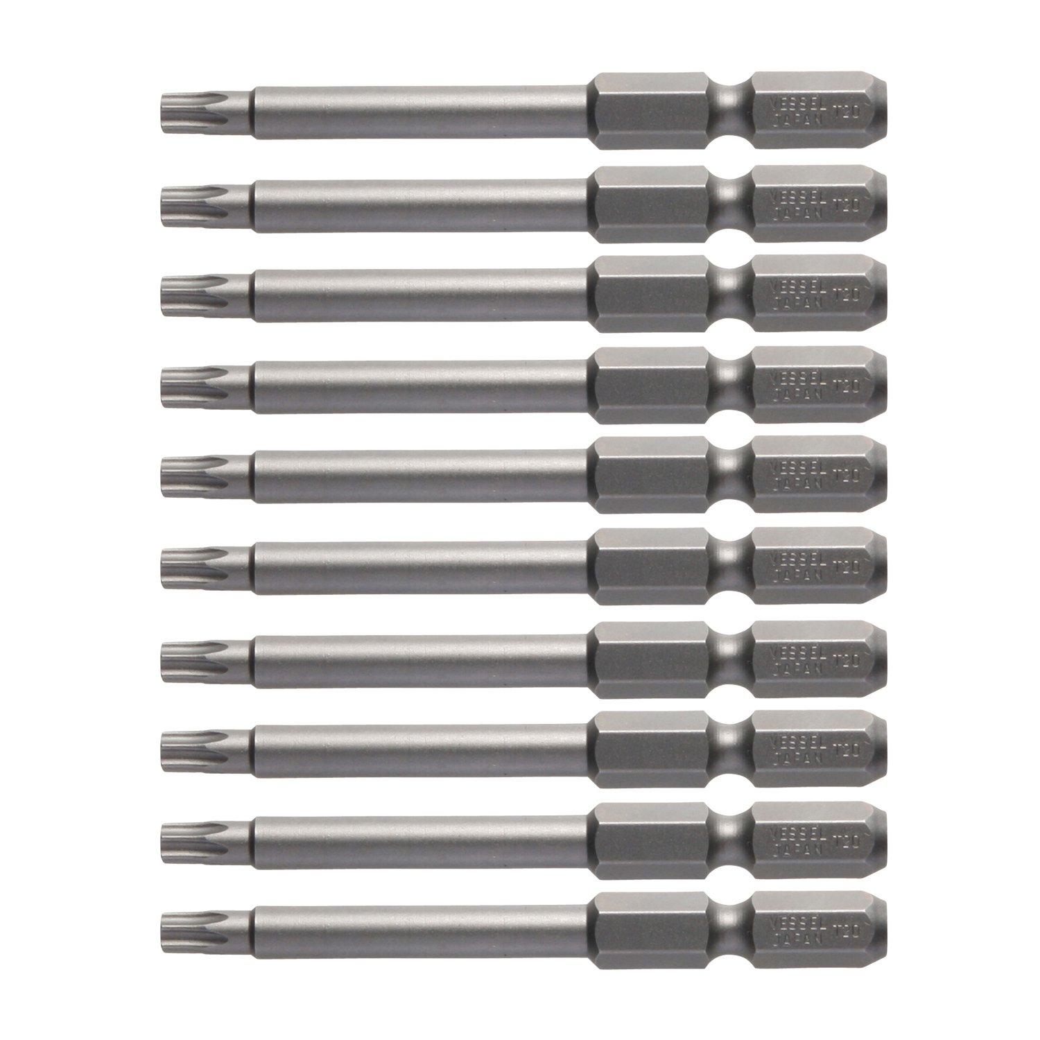 

VESSEL Torx Bit T20 x 65mm Set of 10 V ZP