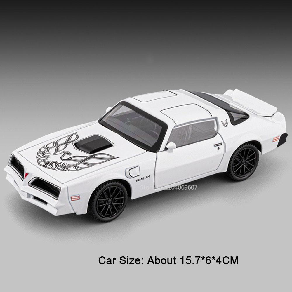 1:32 Alloy Santana Firebird Models Cars Diecast Toys Doors Opened Miniature Toy Car with Light Music Vehicles for Model Ornament