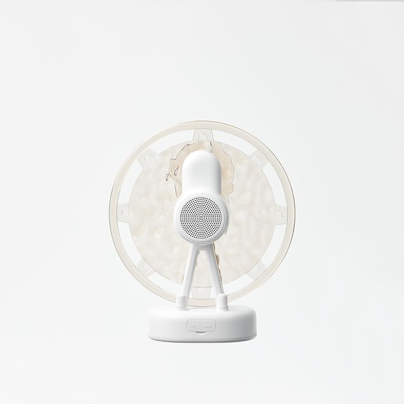 

Новая колонка Bluetooth в виде колеса обозрения, романтический красочный атмосферный свет, для спальни, для рабочего стола, для музыки, с длительным временем работы, украшения, высокое качество звука белый