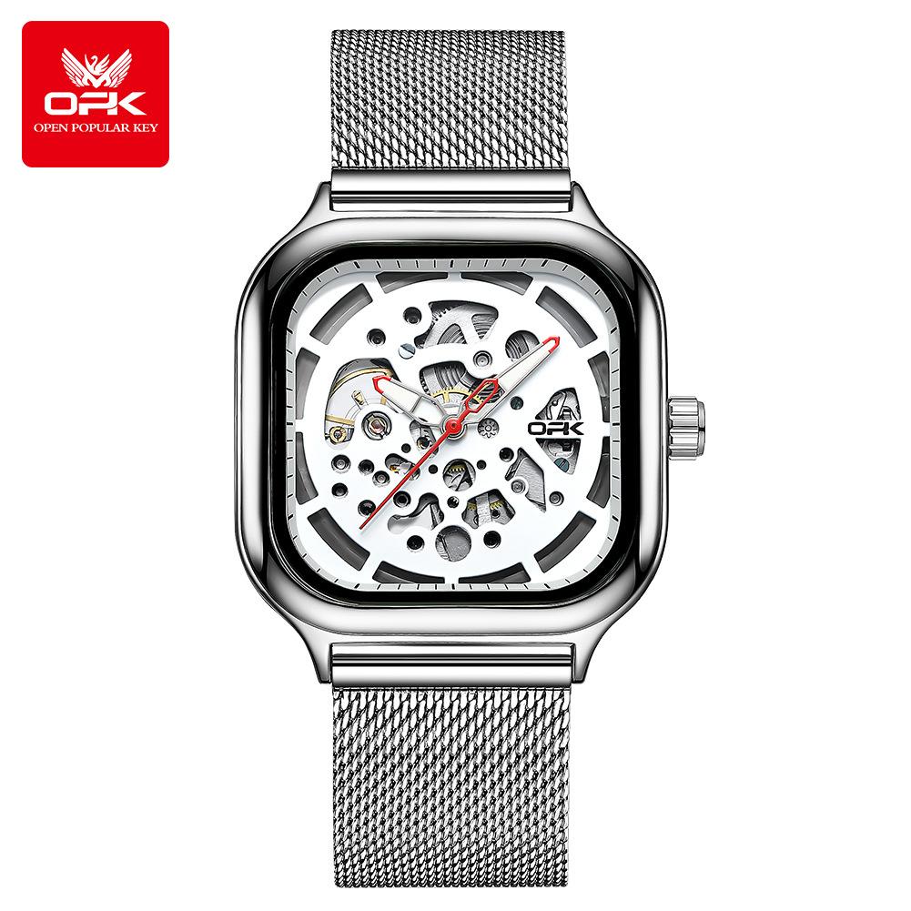 OPK Brand Watch Personality Classic Personality Square Dial Mechanical Watch Men Watch Men