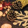 9Pcs/set Home Xmas Party Christmas Tree Ornament Pine Nuts Pinecone Hanging Ball